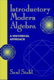 Cover of: Introductory modern algebra: a historical approach