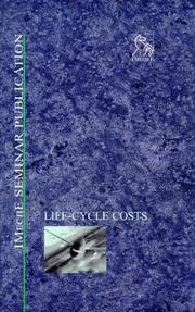 Cover of: Life-Cycle Costs (IMechE Conference Transactions) by IMechE (Institution of Mechanical Engineers)