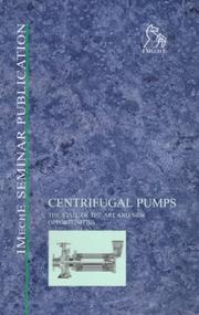 Cover of: Centrifugal Pumps: The State of the Art and New  Opportunities - IMechE Seminar (IMechE Seminar Publications)