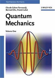 Cover of: Quantum Mechanics, Volume 1 by B. Dui, Claude Cohen-Tannoudji, Bernard Diu, Frank Laloe