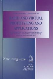Cover of: Rapid and Virtual Prototyping and Applications by C. E. Bocking, Allan Rennie, David Jacobson