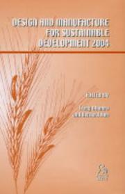 Cover of: Design and Manufacture for Sustainable Development 2004 by Tracy Bhamra, Bernard Hon