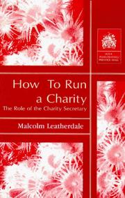 Cover of: How to Run a Charity