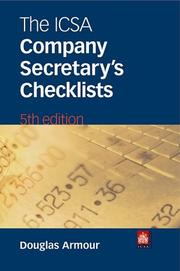 Cover of: ICSA Company Secretary's Checklists by Douglas Armour, Douglas Armour