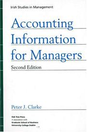 Cover of: Accounting Information for Managers by Peter J. Clarke