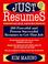 Cover of: Just Resumes