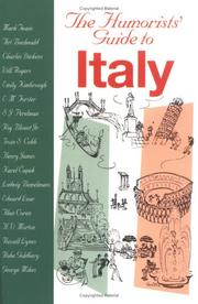 Cover of: The Humorists' Guide to Italy by Robert Wechsler
