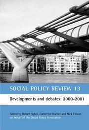 Cover of: Social Policy Review 13