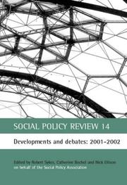 Cover of: Social Policy Review 14: Developments and Debates : 2001-2002 (Social Policy Review)