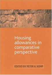 Cover of: Housing Allowances in Comparative Perspective by Peter Kemp