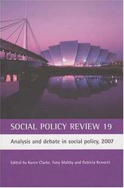 Cover of: Social Policy Review 19 by 