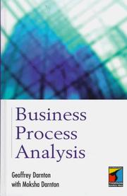 Business process analysis by Geoffrey Darnton, Moksha Darnton
