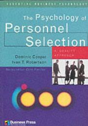 Cover of: The Psychology of Personnel Selection