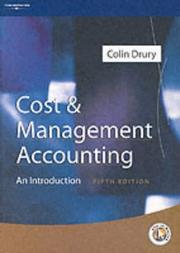 Cover of: Cost and Management Accounting by Colin Drury