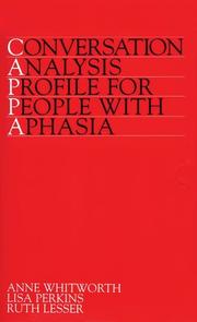 Cover of: Conversation Analysis Profile For People With Aphasia ( Cappa )