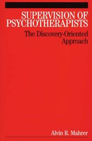 Cover of: Supervision of Psychotherapists: The Discovery-Oriented Approach
