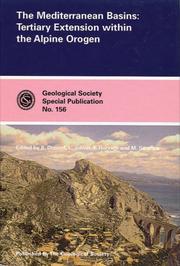 Cover of: The Mediterranean Basins: Tertiary Extension Within the Alpine Orogen (Geological Society Special Publication)