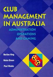 Cover of: Club Management in Australia