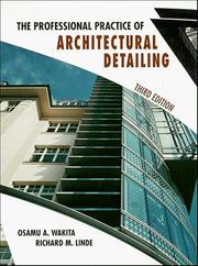 Cover of: The professional practice of architectural detailing by Osamu A. Wakita