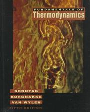 Cover of: Fundamentals of thermodynamics by Richard Edwin Sonntag