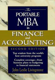 Cover of: The portable MBA in finance and accounting