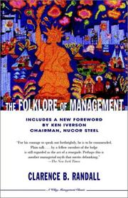 Cover of: The Folklore of Management | Clarence B. Randall