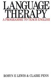 Cover of: Language Therapy