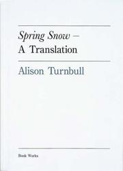 Cover of: Spring Snow - A Translation