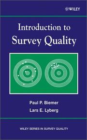 Cover of: Introduction to survey quality