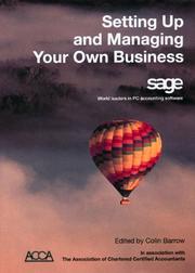 Cover of: Setting Up and Managing Your Own Business by Colin Barrow