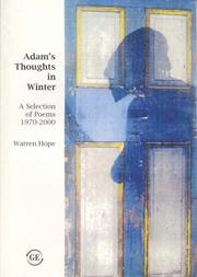 Cover of: Adam's Thoughts in Winter by Warren Hope