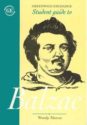 Student Guide to Honore Balzac (Student Guides) by Wendy Mercer
