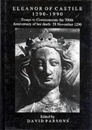 Cover of: Eleanor of Castile, 1290-1990 by David Parsons
