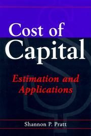 Cover of: Cost of capital: estimation and applications
