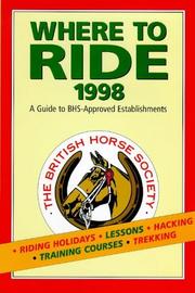 Cover of: Where to Ride (British Horse Society)