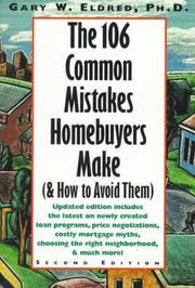 Cover of: The 106 common mistakes homebuyers make: & how to avoid them