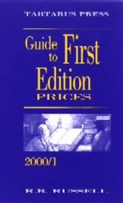 Cover of: Guide to First Edition Prices | R. B. Russell