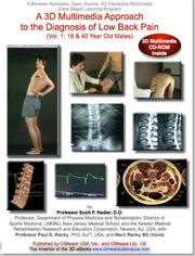 Cover of: A 3D Multimedia Approach to the Diagnosis of Low Back Pain, Vol. 1 by Scott F. Nadler, Paul G. Ranky, Marti Ranky