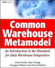 Cover of: Common Warehouse Metamodel by John Poole, Dan Chang, Douglas Tolbert, David Mellor