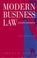 Cover of: Modern Business Law (Tudor Business Publishing S.)