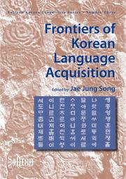 Cover of: Frontiers of Korean Language Acquisition (Saffron Korean Linguistics Series)