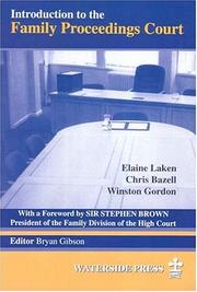 Cover of: Introduction to the Family Proceedings Court