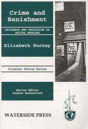 Cover of: Crime and Banishment by Elizabeth Burney
