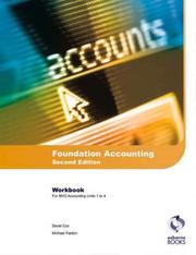 Cover of: Foundation Accounting (AAT/NVQ Accounting) by Michael Fardon, Michael Fardon, David Cox