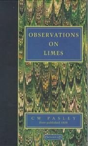 Observations on Limes by C.W. Pasley