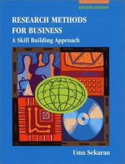 Cover of: Research methods for business by Uma Sekaran