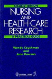 Cover of: Nursing and Health Care Research by Wendy Couchman, Jane Dawson