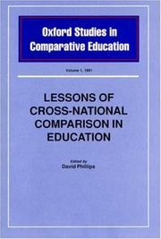 Cover of: Lessons of Cross-national Comparison in Education (Oxford Studies in Comparative Education) | David Phillips (undifferentiated)