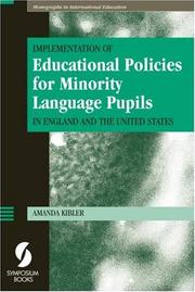 Cover of: Implementation of Educational Policies for Minority Language Pupils in England and the United States (Monographs in International Education)