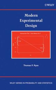 Cover of: Modern Experimental Design by Thomas P. Ryan